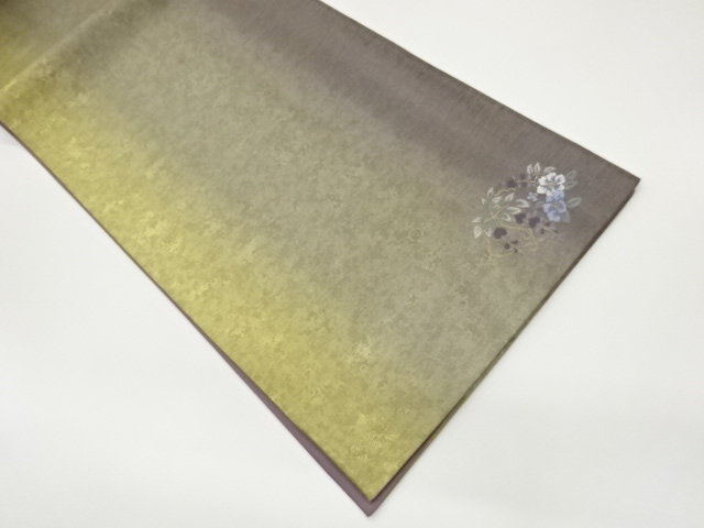 JAPANESE FUKURO OBI / WOVEN FLORAL PLANTS